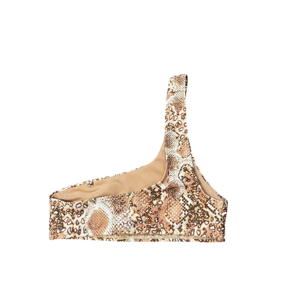 Topshop Snake Print One Shoulder Bikini Top Convertible NWT Women’s 0 - Picture 3 of 8
